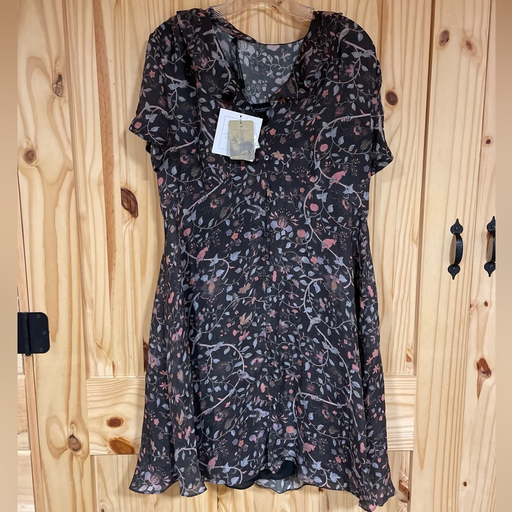 Peruvian Connection Black Floral Short-Sleeve V-Neck Dress - Picture 6 of 15